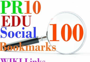 2022 Exclusive 100 PR9, EDU. Social Bookmark, Wiki Backlinks skyrocket your Google Rank