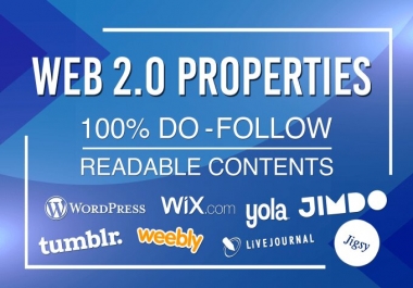 Boost your SERP by Creating 12 WEB 2.0 Properties in High Authority Platforms