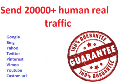 Provide more than 20,000 Real human world wide traffic