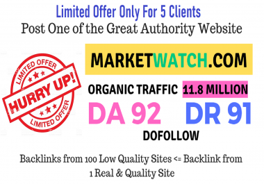 Publish Do Fo-llow Guest P0st On Marketwatch. com Da92 Limited Offer for 10 Clients