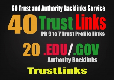 40 Pr9 + 20 Edu Gov High Trust Authority Safe SEO Backlinks for Ranking Your Blog,  Sites or Youtube