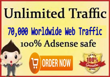 Adsense Safe 70,000 Worldwide High Quality Real Human Traffic