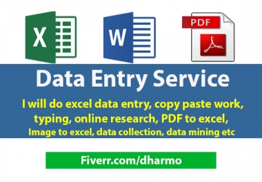 Any Type of Data Entry Work