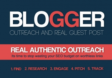 Place 20 blogger outreach guest posting service