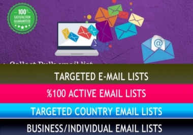 Find targeted 1000 email lists for your business niche,  B2B