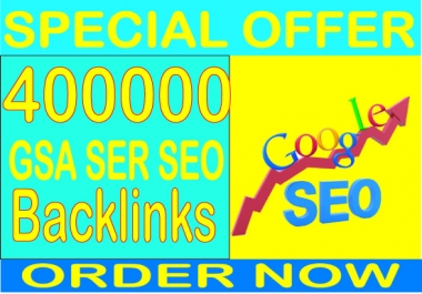 1st page Powerful SEO- 400,000 Authority Quality GSA SER Verified Backlinks increase your ranking in Google search results