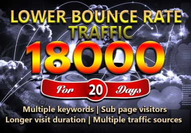 LOW BOUNCE Google ORGANIC website traffic for 20 days