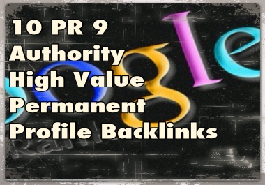manually create 22 XPR9 backlinks,  extreme authority,  contextual and very powerful PR 9 links from High Authority Site