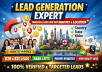 Custom Lead Generation - Targeted B2B & B2C Leads...